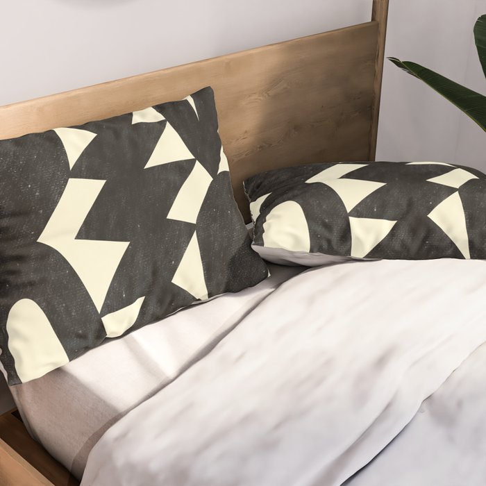 Abstract C009-black Pillow Sham Gallery Image 2