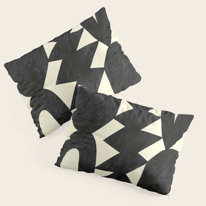 Abstract C009-black Pillow Sham Gallery Image 3