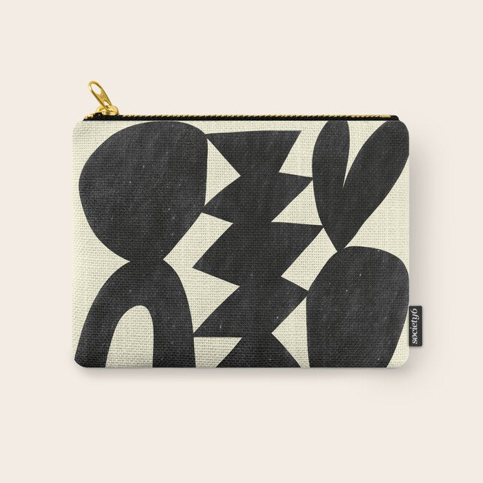 Abstract C009-black Carry All Pouch Gallery Image 1
