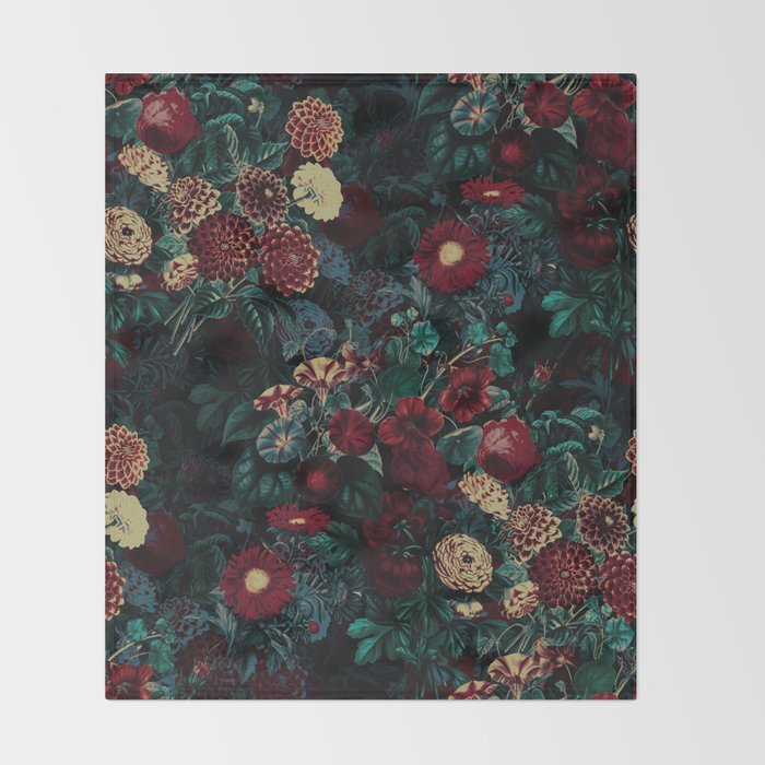 Night Garden XXXI Throw Blanket Gallery Image 2