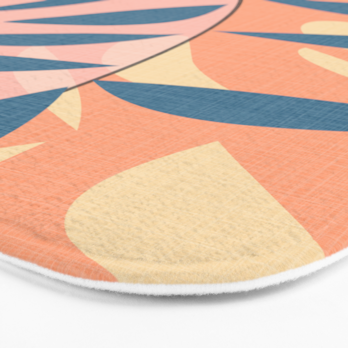 Abstract Blue Branch Bath Mat Gallery Image 3
