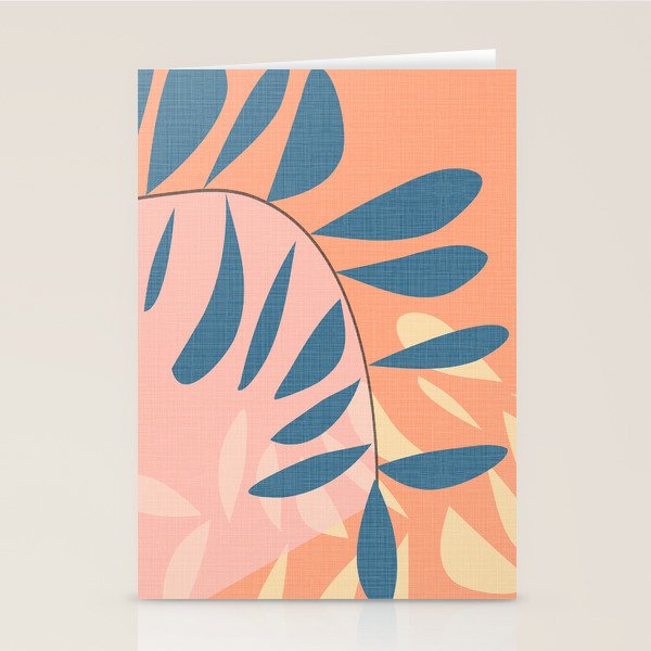 Abstract Blue Branch Stationery Card Gallery Image 1