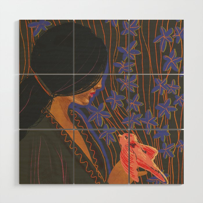 Lady bird Wood Wall Art Gallery Image 1