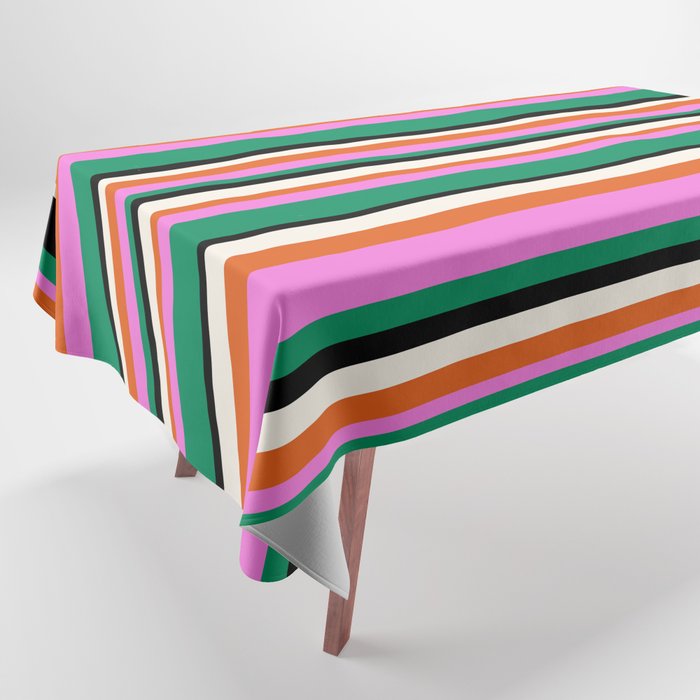 Classic Stripes XIV - Bold Retro Tablecloth Gallery Image 1