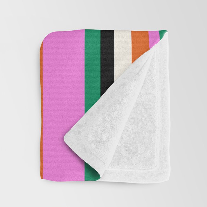 Classic Stripes XIV - Bold Retro Throw Blanket Gallery Image 3