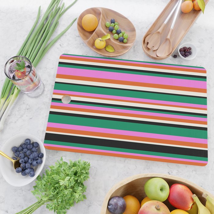 Classic Stripes XIV - Bold Retro Cutting Board Gallery Image 2
