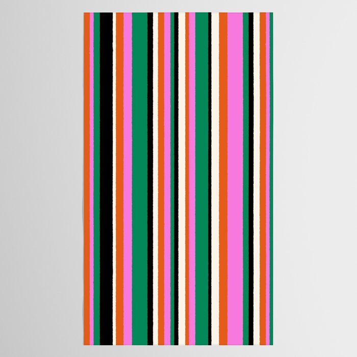 Classic Stripes XIV - Bold Retro Tablecloth Gallery Image 2