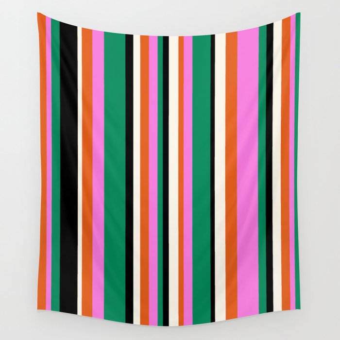 Classic Stripes XIV - Bold Retro Wall Tapestry Gallery Image 1