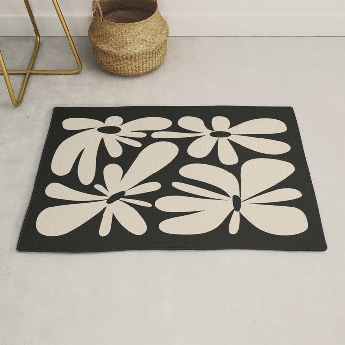 Bloom: Black & White Matisse Edition Rug Gallery Image 1