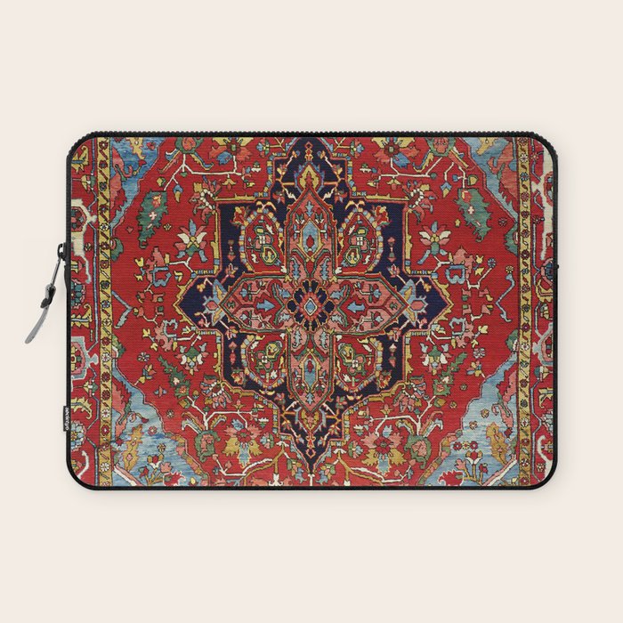 Heriz  Antique Persian Rug Print Laptop Sleeve Gallery Image 1