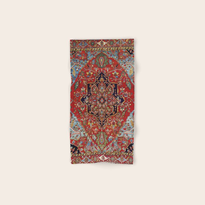 Heriz  Antique Persian Rug Print Bath Towel Gallery Image 1