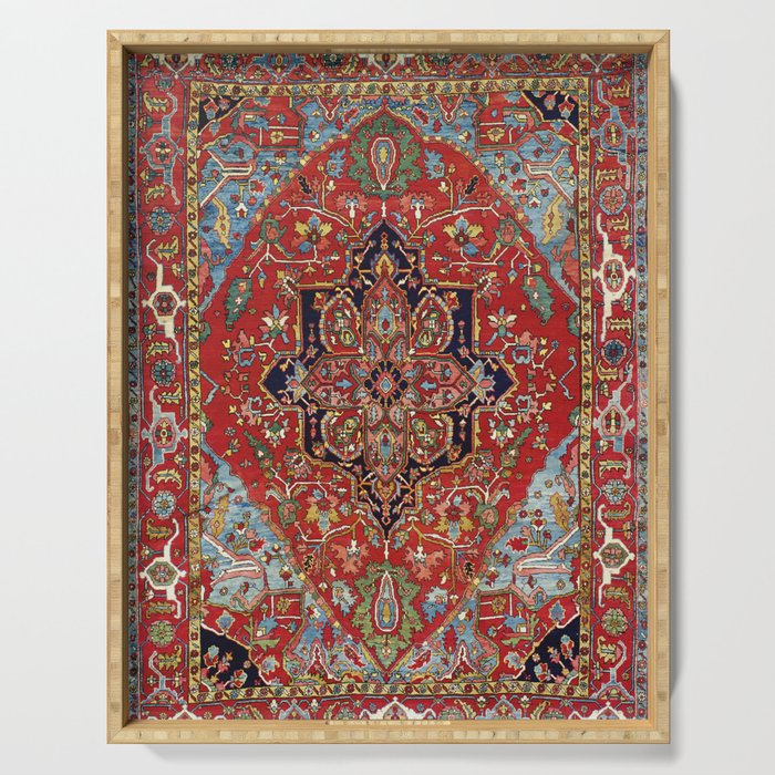 Heriz  Antique Persian Rug Print Serving Tray Gallery Image 1