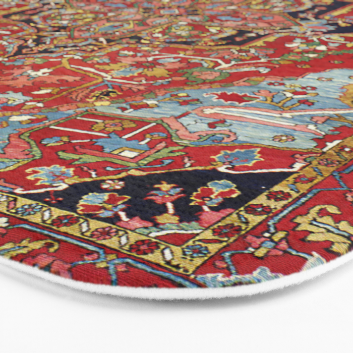 Heriz  Antique Persian Rug Print Bath Mat Gallery Image 3