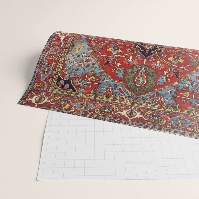 Heriz  Antique Persian Rug Print Wrapping Paper Gallery Image 2