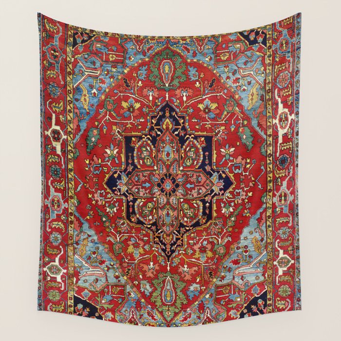 Heriz  Antique Persian Rug Print Wall Tapestry Gallery Image 1