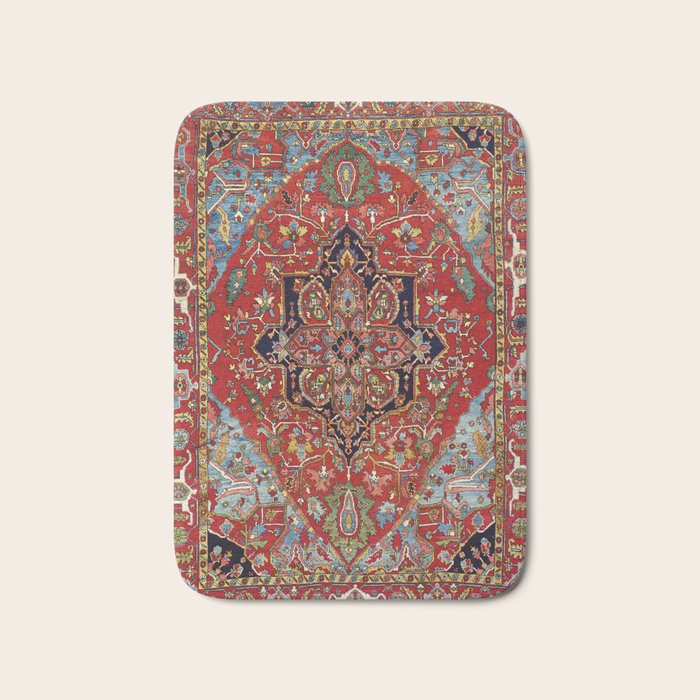Heriz  Antique Persian Rug Print Bath Mat Gallery Image 1