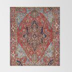 Heriz  Antique Persian Rug Print Throw Blanket Gallery Image 2