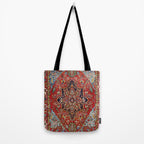 Heriz  Antique Persian Rug Print Tote Bag Gallery Image 2