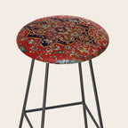Heriz  Antique Persian Rug Print Stool Gallery Image 2