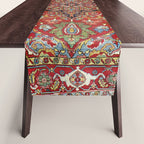 Heriz  Antique Persian Rug Print Table Runner Gallery Image 1