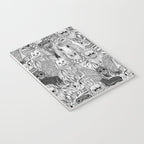 cryptid crowd black white Notebook Gallery Image 3