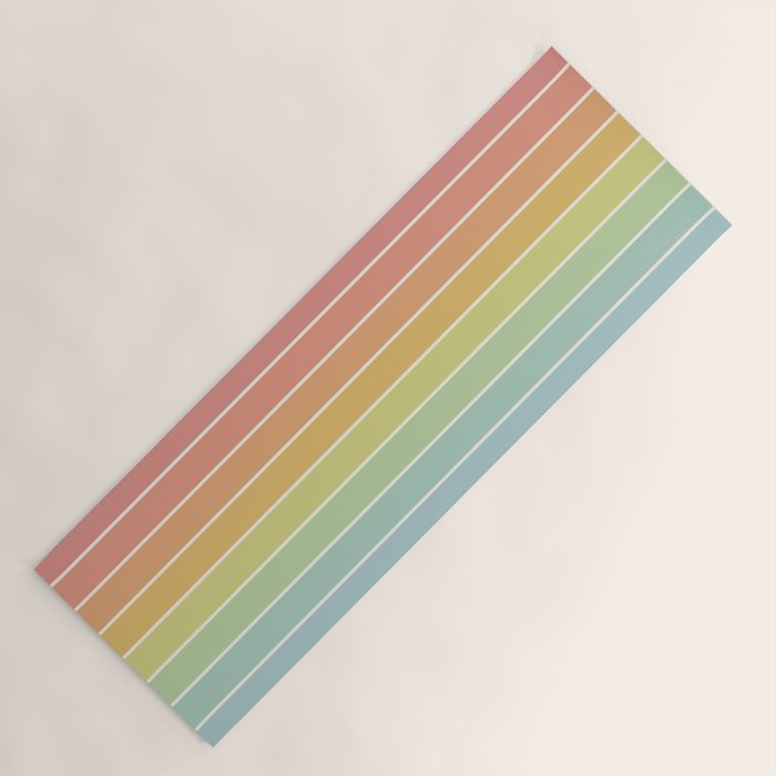 Gradient Arch V Mid Century Modern Rainbow Yoga Mat Gallery Image 1