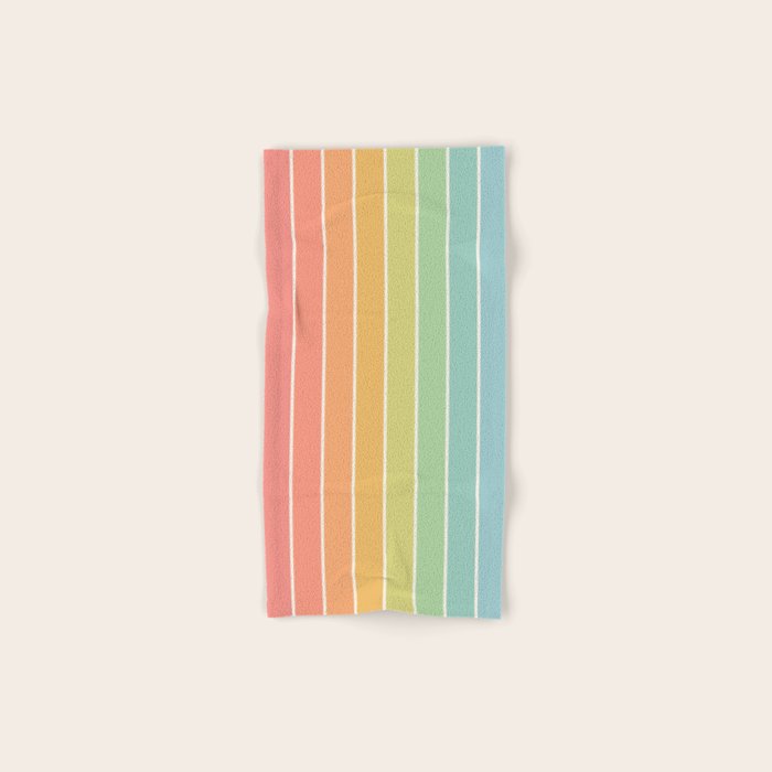 Gradient Arch V Mid Century Modern Rainbow Bath Towel Gallery Image 1