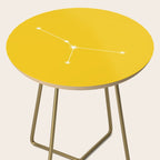 Cancer Zodiac Star Constellation Line Art Bright Yellow Side Table Gallery Image 2