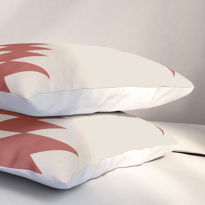 Southwestern Minimalism - Red Neutral Beige Pillow Sham Gallery Image 3