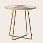 Southwestern Minimalism - Red Neutral Beige Side Table Gallery Image 1