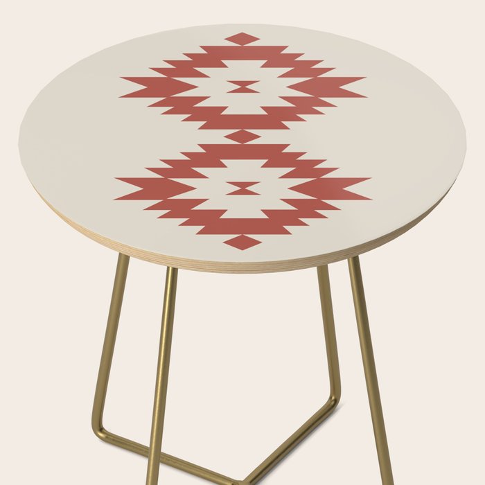 Southwestern Minimalism - Red Neutral Beige Side Table Gallery Image 2