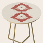 Southwestern Minimalism - Red Neutral Beige Side Table Gallery Image 2