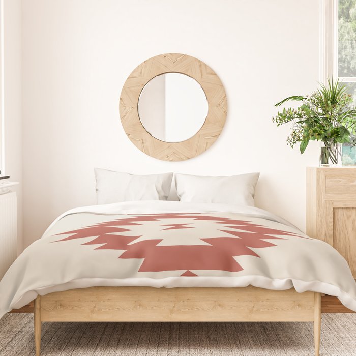 Southwestern Minimalism - Red Neutral Beige Duvet Cover Gallery Image 3
