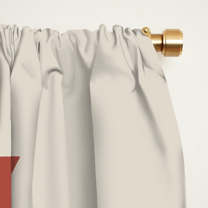 Southwestern Minimalism - Red Neutral Beige Window Curtain Gallery Image 2