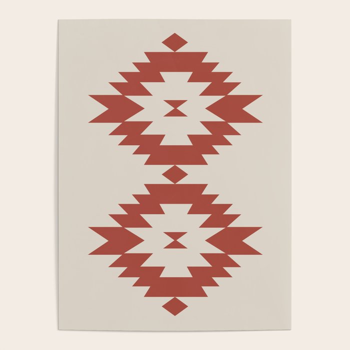 Southwestern Minimalism - Red Neutral Beige Poster Gallery Image 4