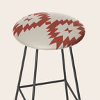 Southwestern Minimalism - Red Neutral Beige Stool Gallery Image 2