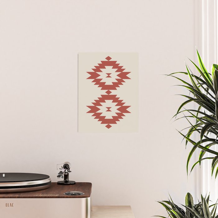 Southwestern Minimalism - Red Neutral Beige Poster Gallery Image 2