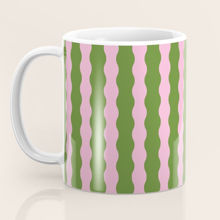 Wavy Retro Striped Pattern Coffee Mug Gallery Image 3