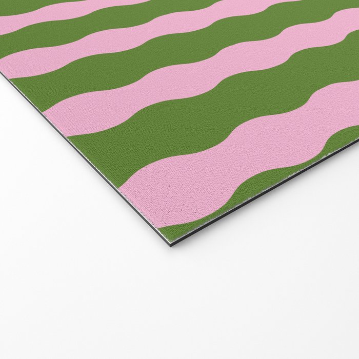 Wavy Retro Striped Pattern Welcome Mat Gallery Image 2