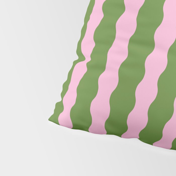 Wavy Retro Striped Pattern Pillow Sham Gallery Image 4