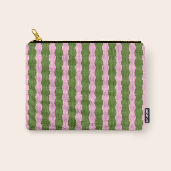 Wavy Retro Striped Pattern Carry All Pouch Gallery Image 1