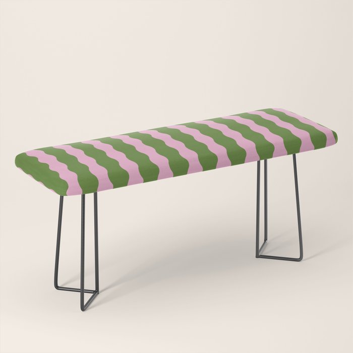 Wavy Retro Striped Pattern Bench Gallery Image 1
