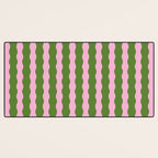 Wavy Retro Striped Pattern Desk Mat Gallery Image 3
