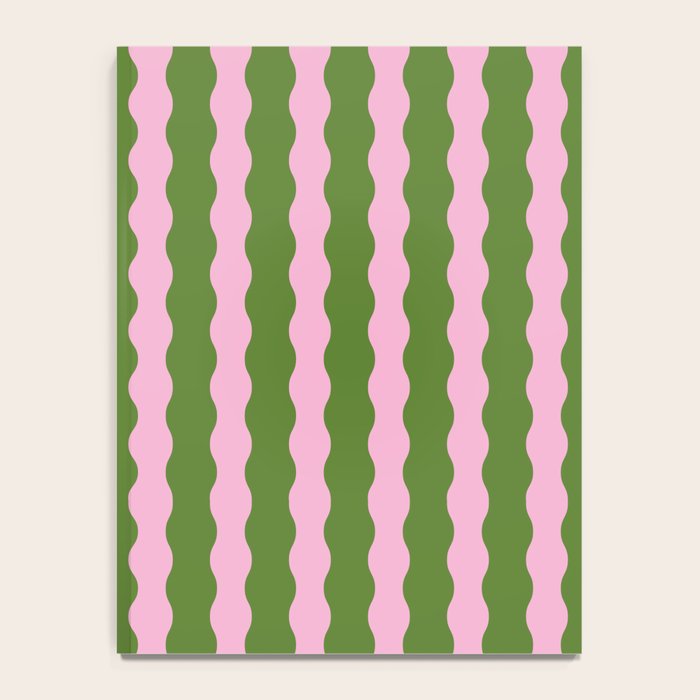 Wavy Retro Striped Pattern Notebook Gallery Image 4