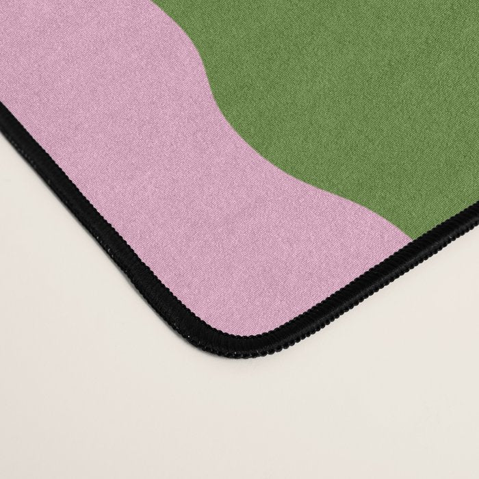 Wavy Retro Striped Pattern Desk Mat Gallery Image 4