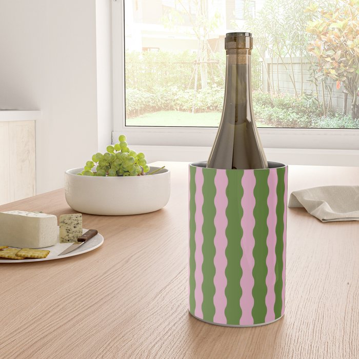 Wavy Retro Striped Pattern Wine Chiller Gallery Image 4