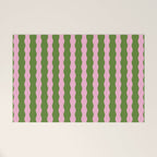 Wavy Retro Striped Pattern Welcome Mat Gallery Image 1