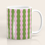 Wavy Retro Striped Pattern Coffee Mug Gallery Image 1
