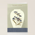 white ceramic jug with floral ornament  Stationery Card Gallery Image 2