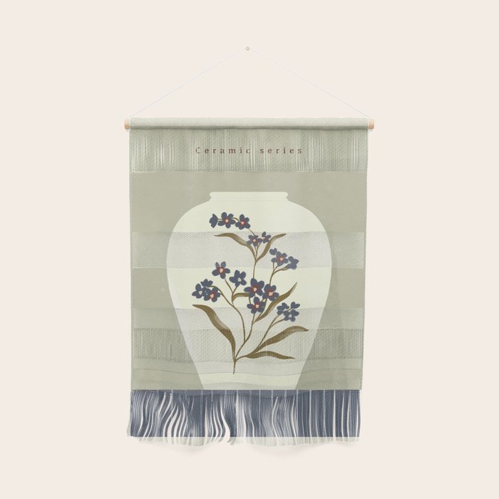 white ceramic jug with floral ornament  Wall Hanging Gallery Image 1